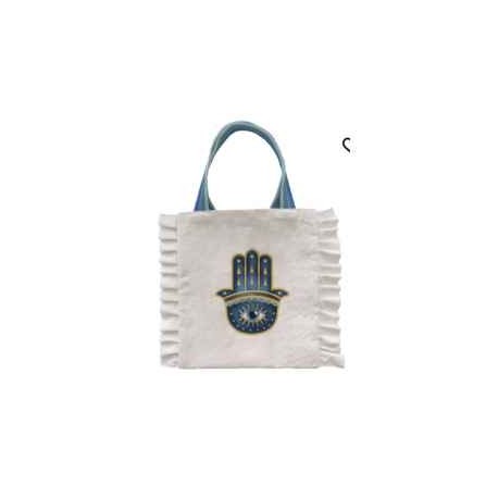 "Tote Bag Hamsa Azul"