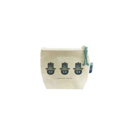 "Cosmetiquera Hamsa Azul"