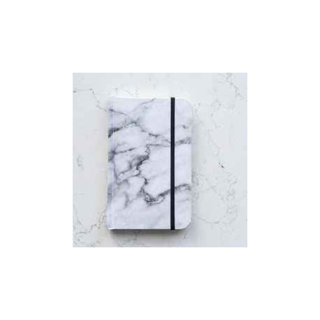 "Cuaderno de Papel de Piedra Marmol Blanco Pasta Suave 9...